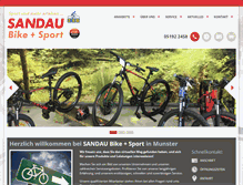 Tablet Screenshot of fahrradhaus-sandau.de